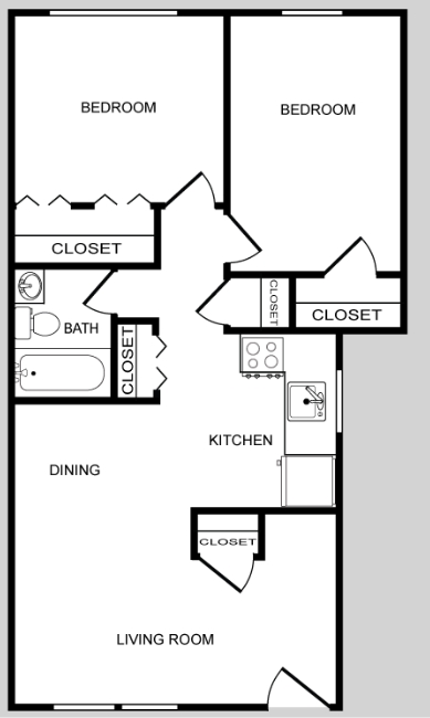 2BR/1BA - The Oasis at Belmont Square