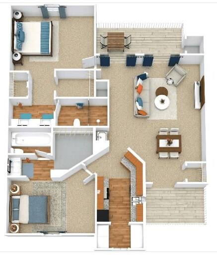 Floorplan - Villas at Chase Oaks Apartment Homes (OLD)