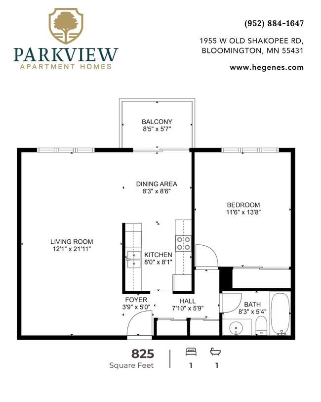 Floorplan - Parkview Apartments
