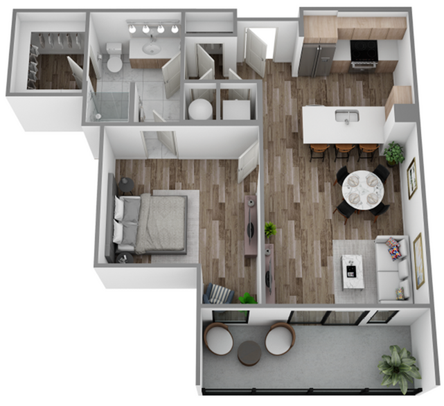 3D 1 Bed /1 Bath - C Floorplan - Hanover Hyannis