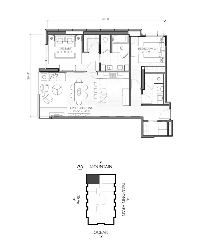 Floor Plan - 1100 Ala Moana Blvd