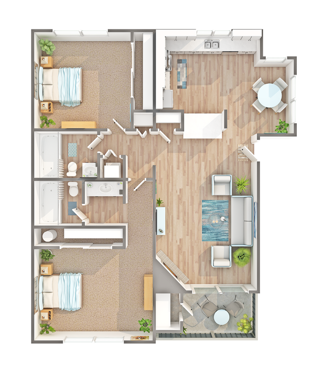 Cedar Flat | 2-Bedroom Floorplan - Arrive West Linn