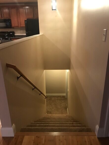 Stairwell to unfinished basement - 206 Stallion Way