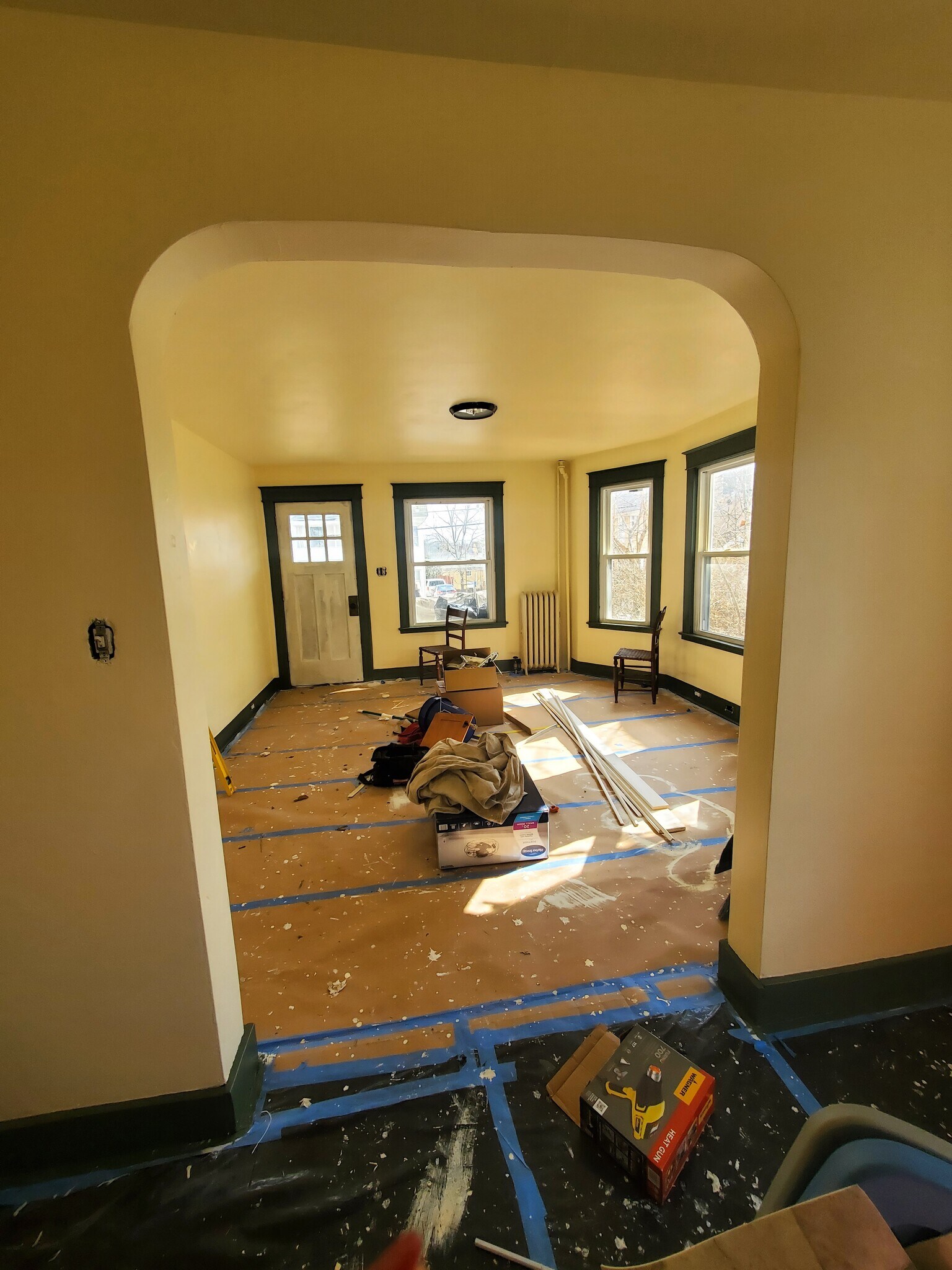 living room from arched dining room entry - 321 Odell Ave