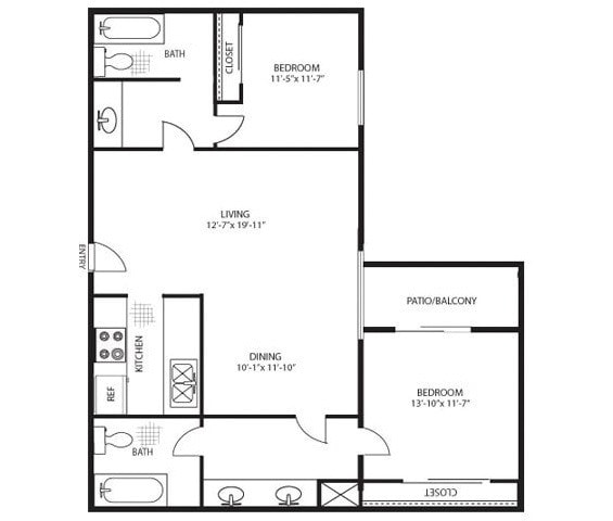 All dimensions are approximate. Actual product and specifications may vary in dimension or detail. - The Lennox Apartment