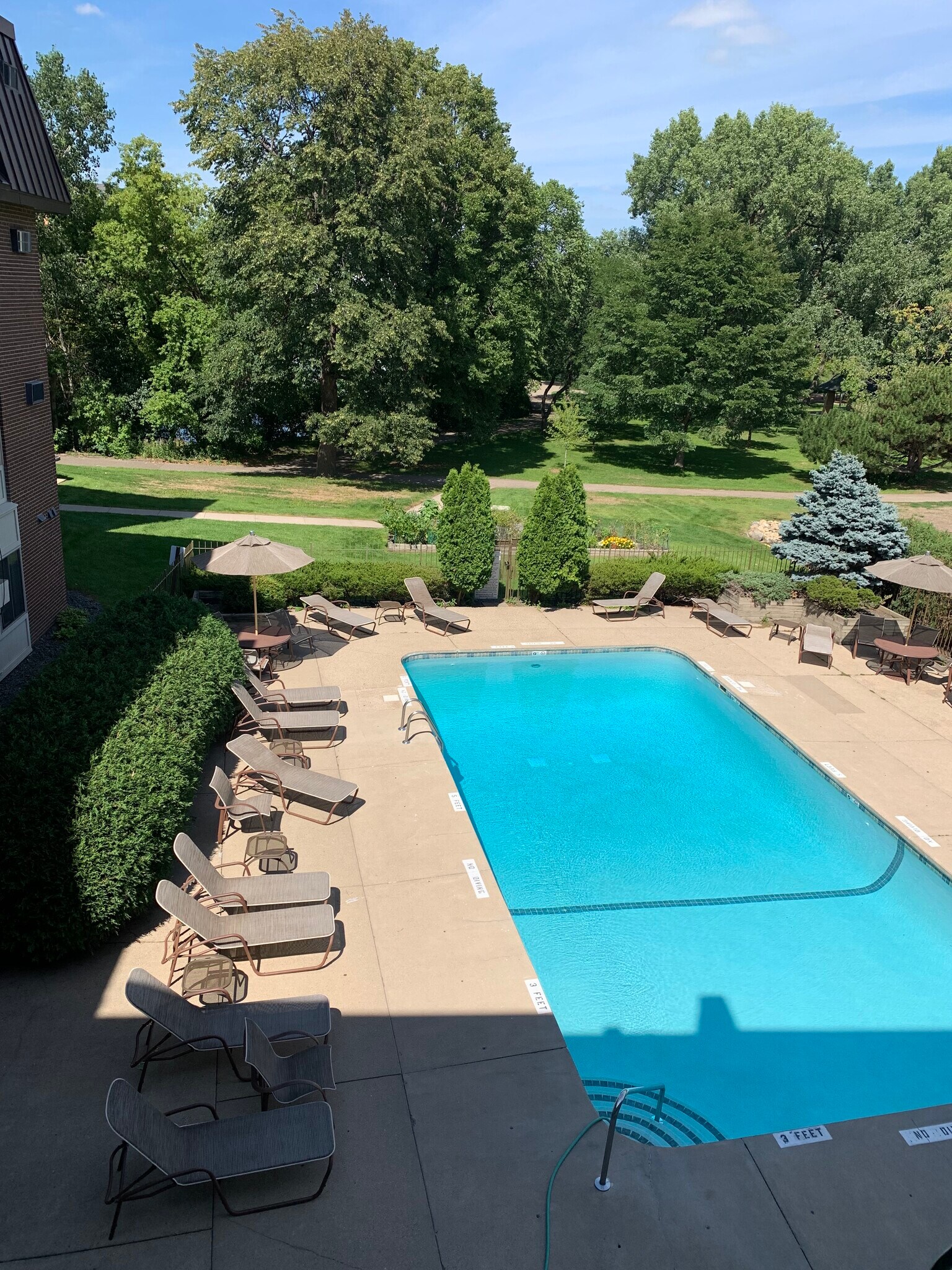 View from deck of pool & park - 4820 Park Commons Dr