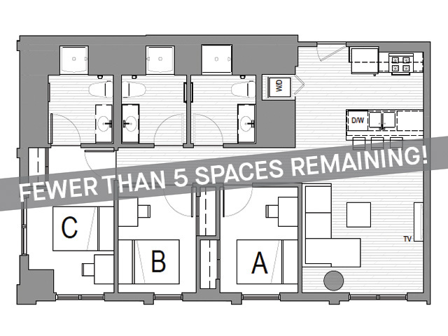 3x3 B - Fewer than 5 Spaces Remaining! - Student | Rise at Riverfront Crossings