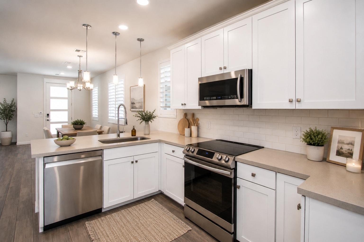 Kitchen, staged - 300 N Gila Springs Blvd