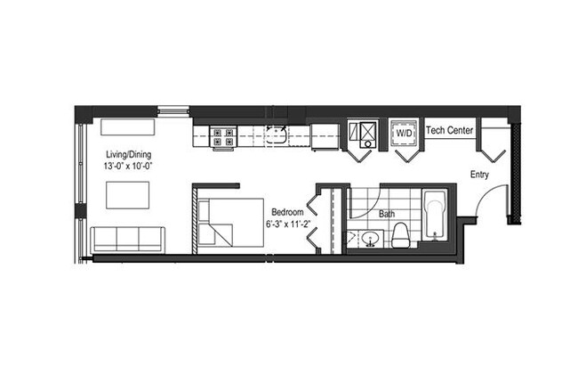 Floorplan - 13thirteen Randolph Street Lofts