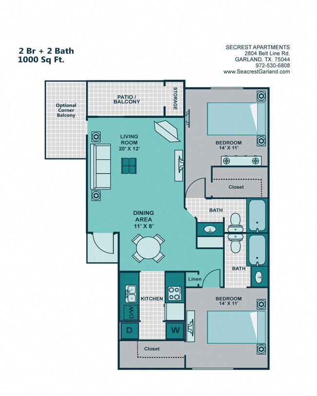 Floorplan - Seacrest Apartments