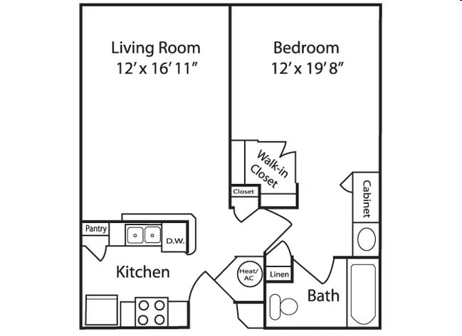 1BR/1BA - Groves at Victoria Park