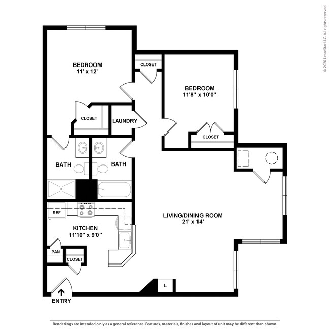 The Balmoral 2D - Windsor Crossing Apartments