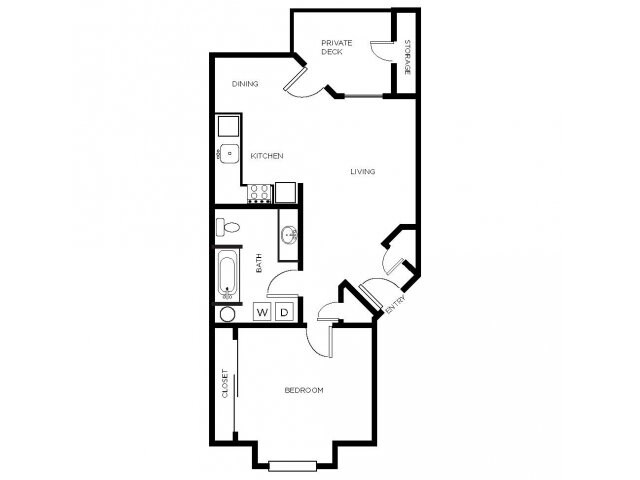 1BR/1BA - Red Rose Manor