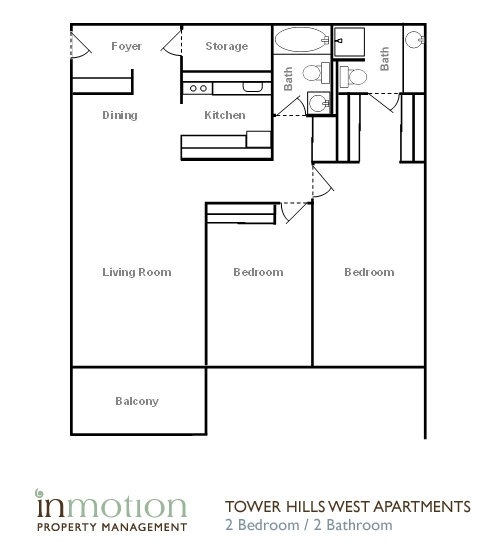 2BR/2BA - Tower Hills West Apartments