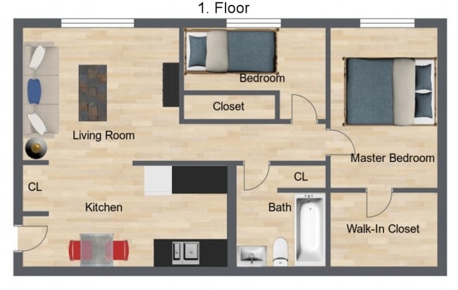 2BR/1BA - Stanford Manor