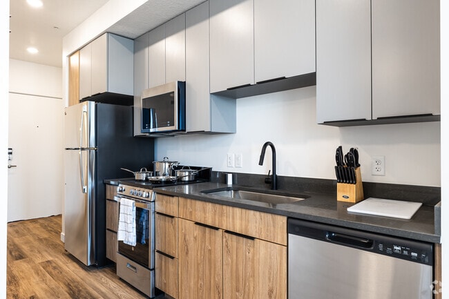 0BR, 1BA - 418SF - Kitchen - Lotus Gallacher