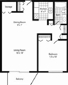 1BR/1BA - Manor Royal Apartments