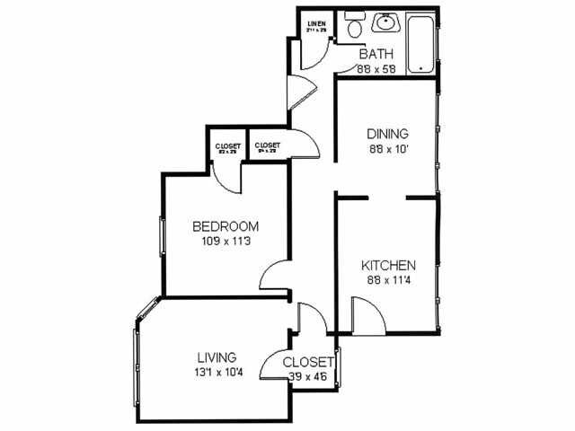 Floorplan - 425-431 N. Humphrey Ave.
