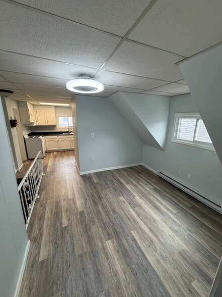 Living room with kitchen in Back - 546 Quincy Ave
