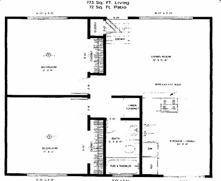 2BR/1BA - Hacienda Apartments