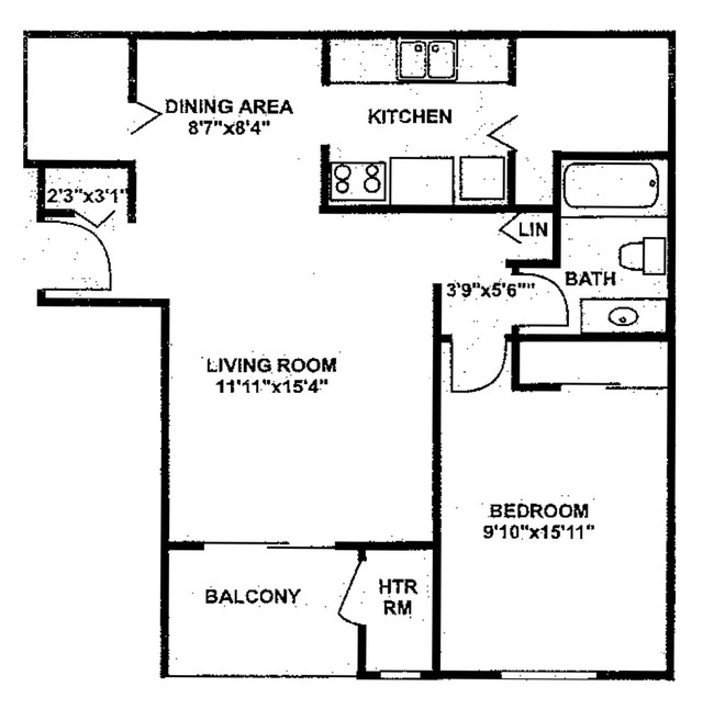 Floorplan - Capitol Commons Apartments and Townhomes