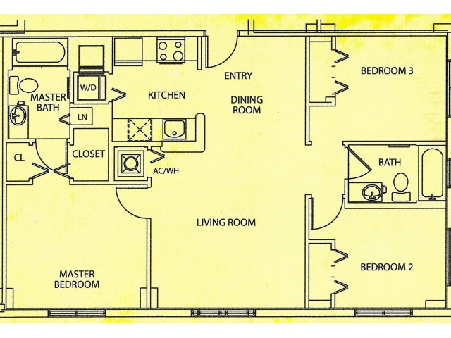3 Bedroom - Lafayette Square Apartments