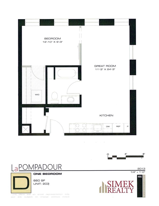 Floorplan - La Pompadour Apartments