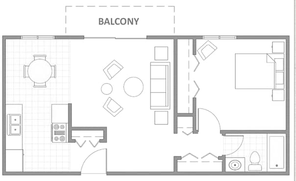1BR/1BA - Evergreen East Apartments