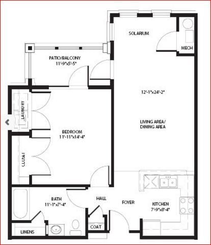 Floorplan - Chester Village Senior Apartments