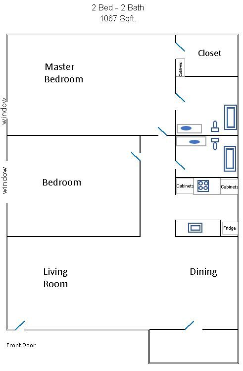 1-1 Floor Plan A - Estrella Park Apartments