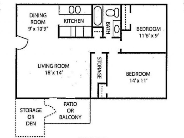 2BR/1BA - Preserve at Evans Place