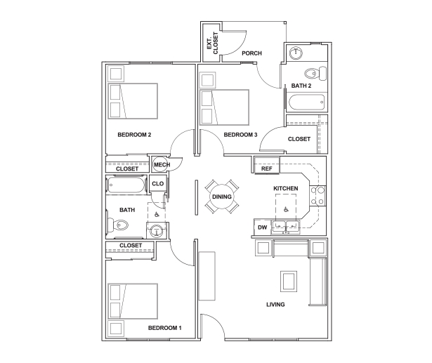 3BR/2BA - Renaissance Gateway