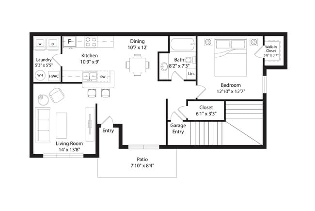 Floorplan - Cascade Shores Townhomes + Flats
