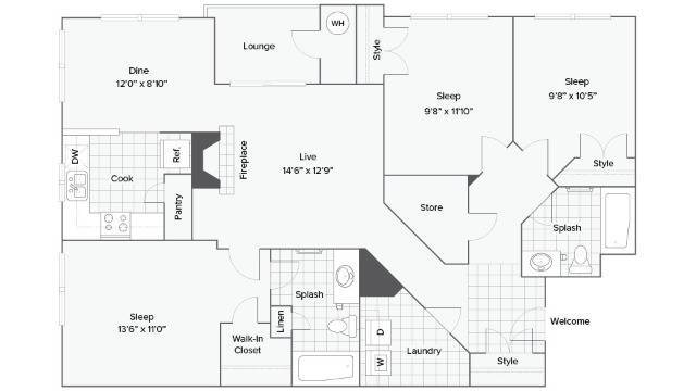 Please note, renderings are an artist’s conception and are intended only as a general reference. Features, materials, finishes, layouts, and square footage may differ from the image shown. - Arrive Odenton South