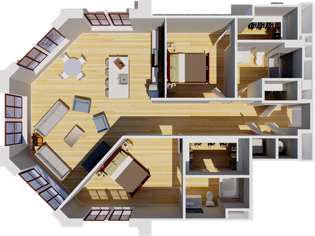 Floorplan - West Hill Apartments