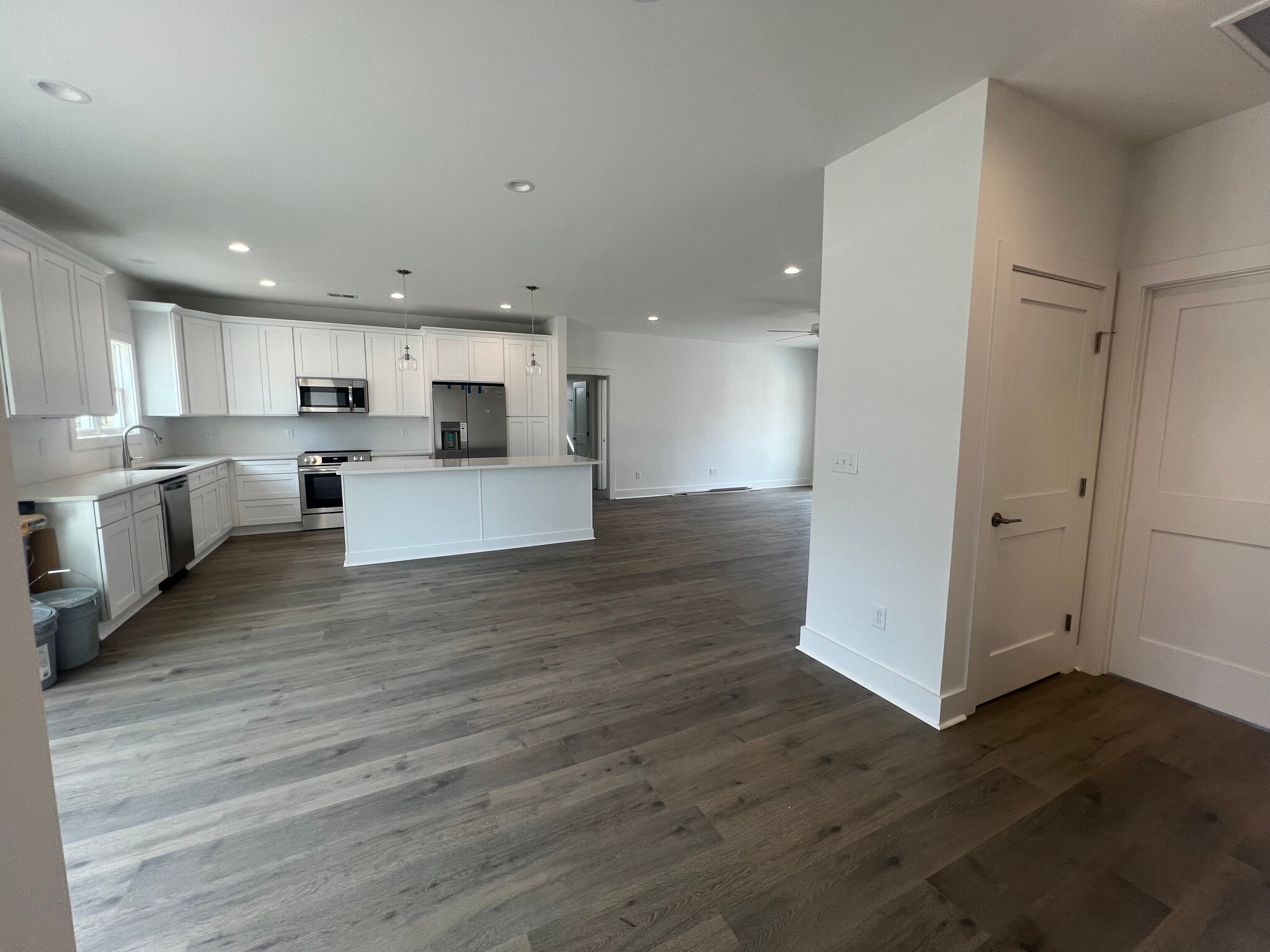 view from back door; coat closet on right - 132 Hargrove Dr
