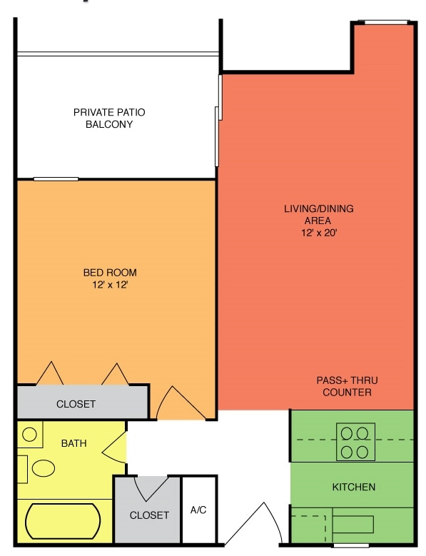 1BR/1BA - Hampton Court