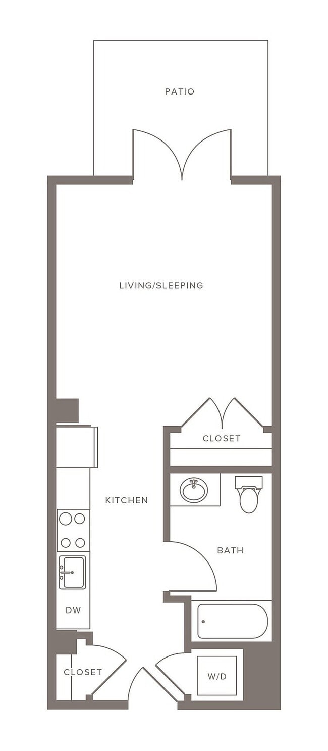 S03 - Studio w/Patio - Modera Lofts