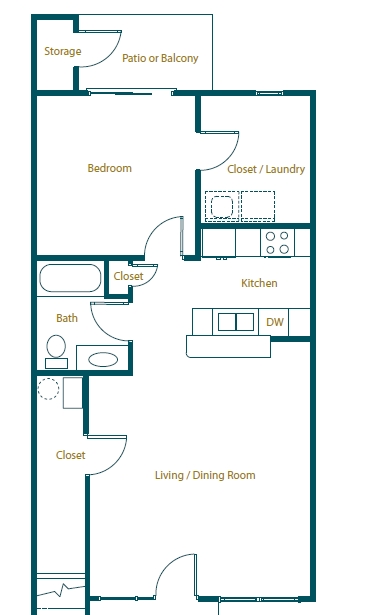 1BR/1BA - Forest Ridge Apartment Homes