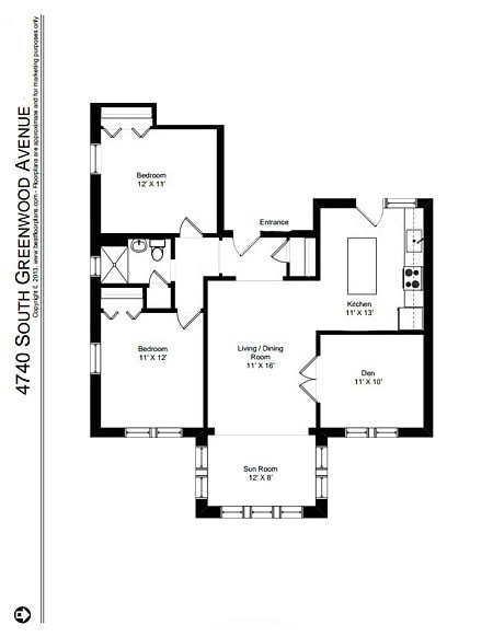Floorplan - Necedah at 4740-4748 South Greenwood