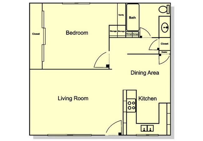 Pacifica 1 bed 1 bath Floorplan.jpg - Pacifica Apartments