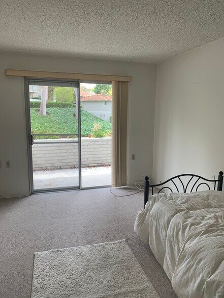Second bedroom with beautiful view of greenery and sliding door to patio, - 621 Avenida Sevilla