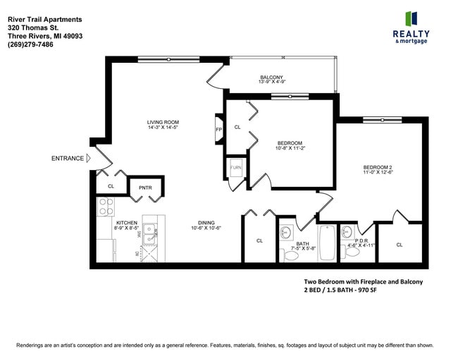 Floorplan - River Trail Apartments