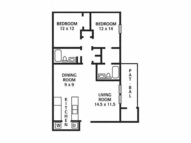 2BR/2BA - Hunter's Mill Apartments