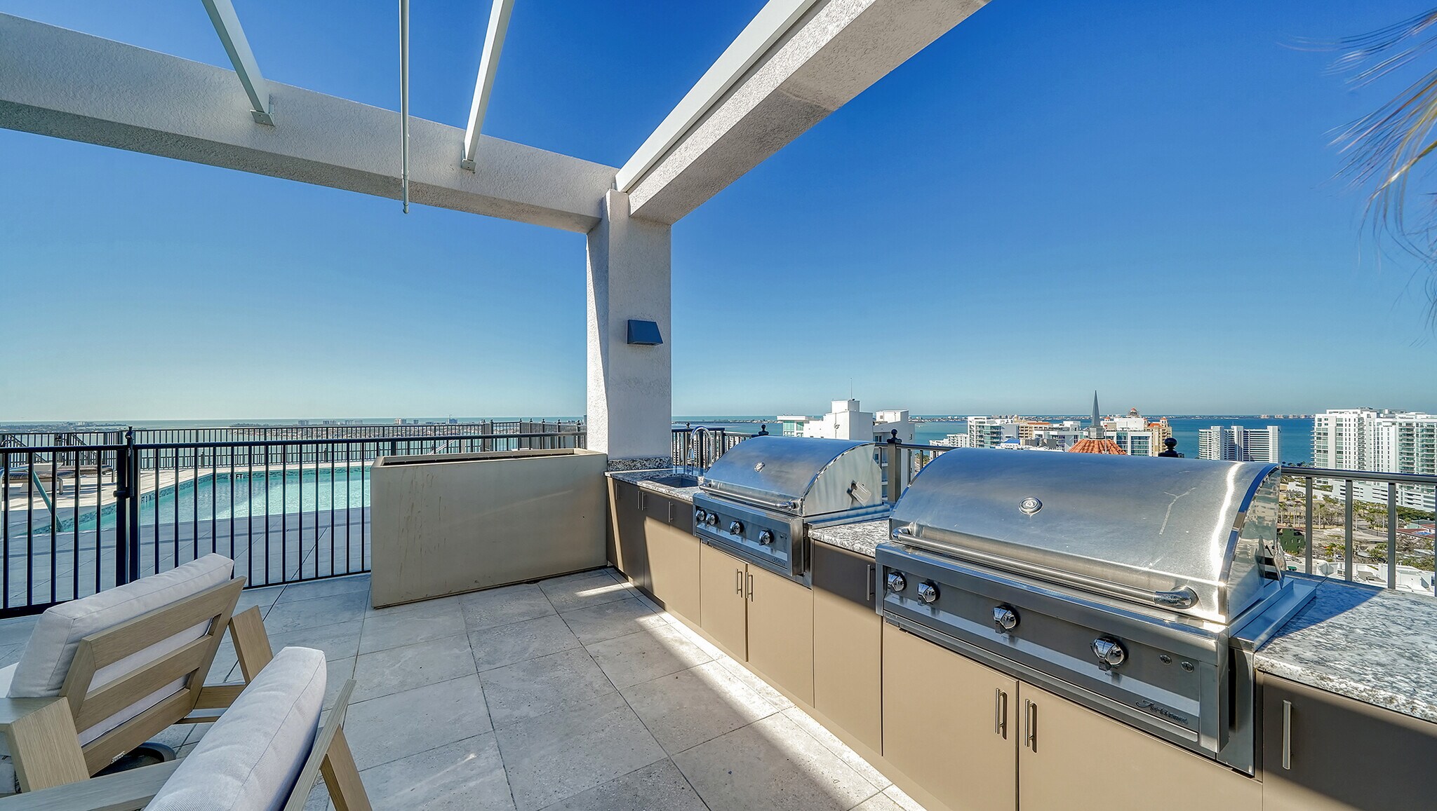 Rooftop grill area by pool - 33 S Palm Ave