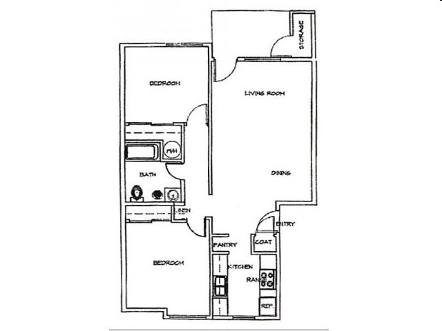 2BR/1BA - Summit Park Apartments