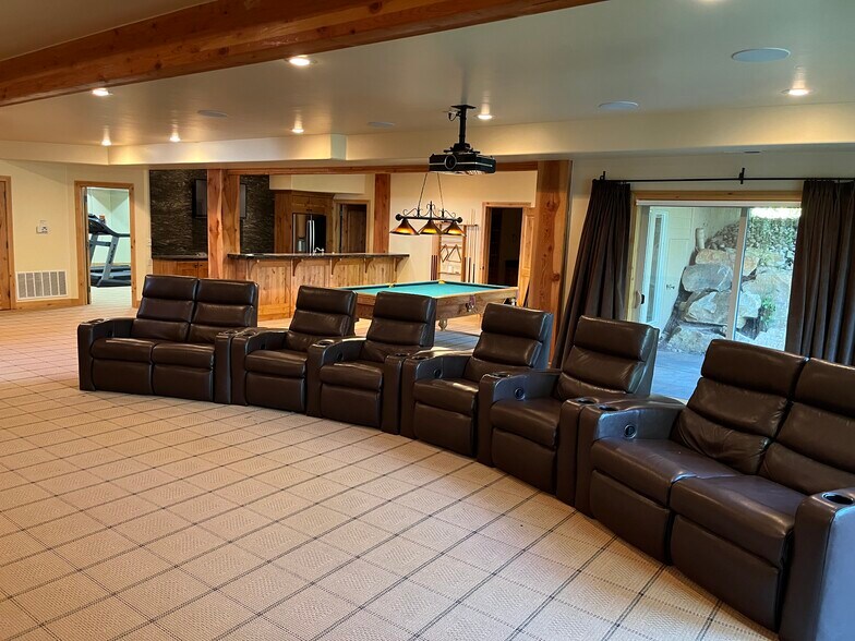 Top quality leather reclining theater chairs included for your enjoyment - 2557 Lower Lando Ln