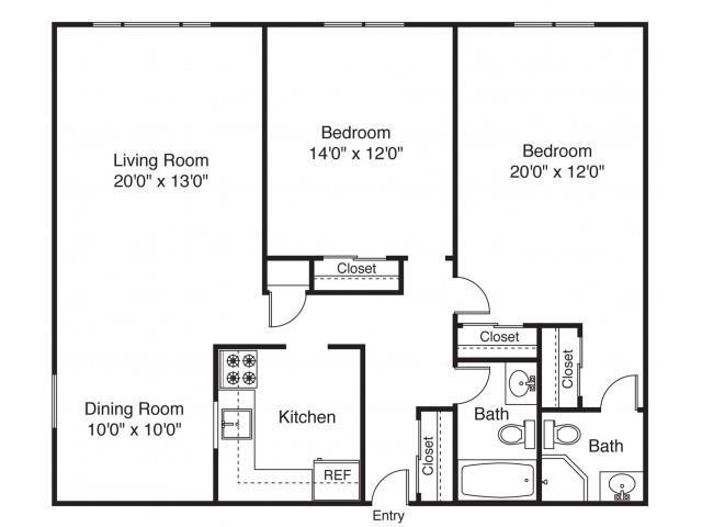 Floorplan - Landings on the Trail Apartment Homes