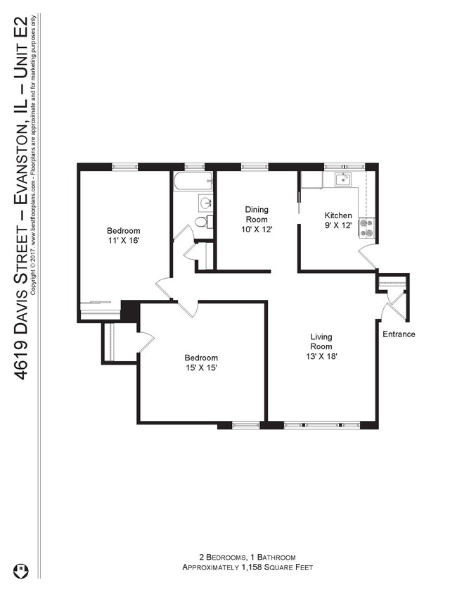 Floorplan - 4615-25 Davis