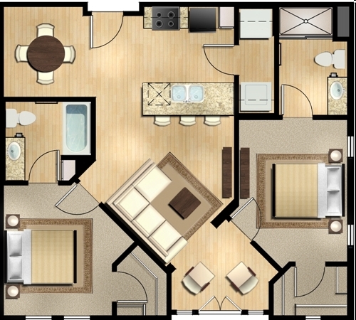 2BR/2BA - Level at Sixteenth